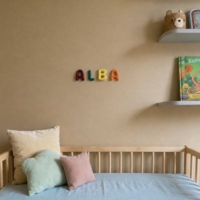 Nursery room letters air-dry pottery kit