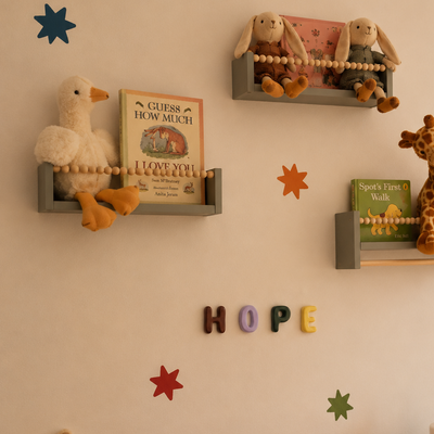 Nursery room letters air-dry pottery kit
