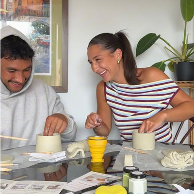 Date-night ceramic pottery kit BUNDLE