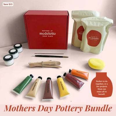 Mother's Day Air-dry pottery kit BUNDLE