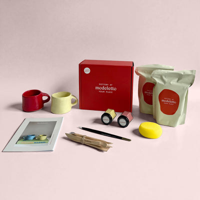 Date-night ceramic pottery kit bundle