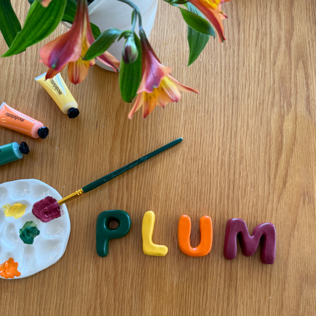 Nursery room letters made out of air-dry clay