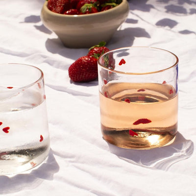 Hearts glass tumbler - Modeletto Store 