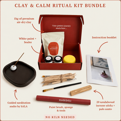 Clay & calm ritual air-dry pottery bundle