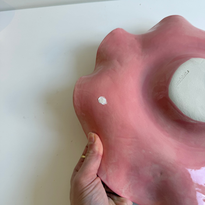 Wave coffee table bowl second (pink)