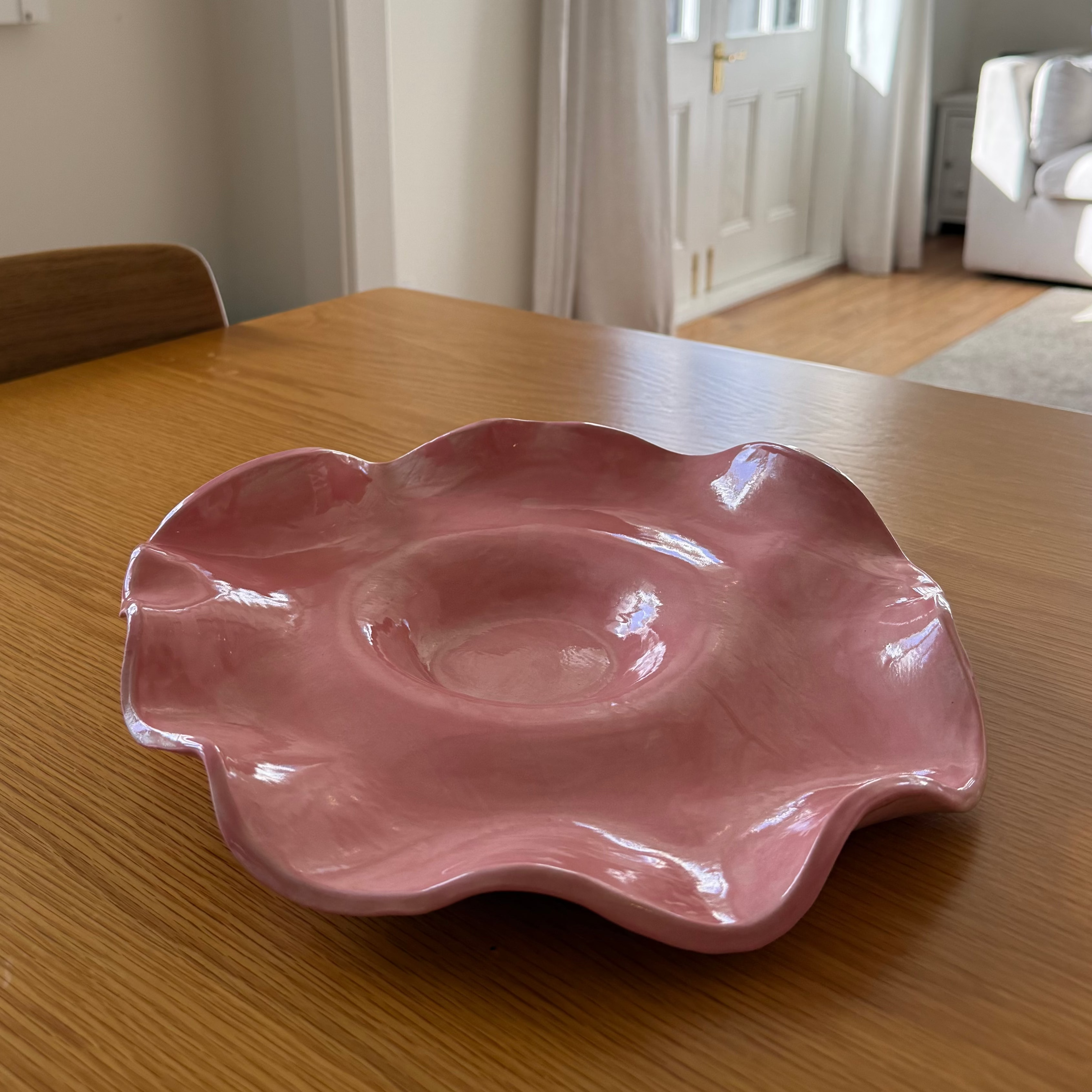 Wave coffee table bowl second (pink)