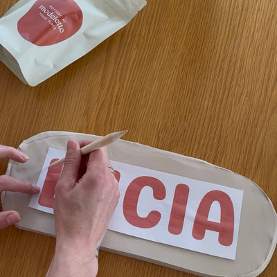 Nursery room letters air-dry pottery kit