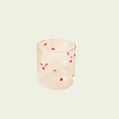 Hearts glass tumbler - Modeletto Store 