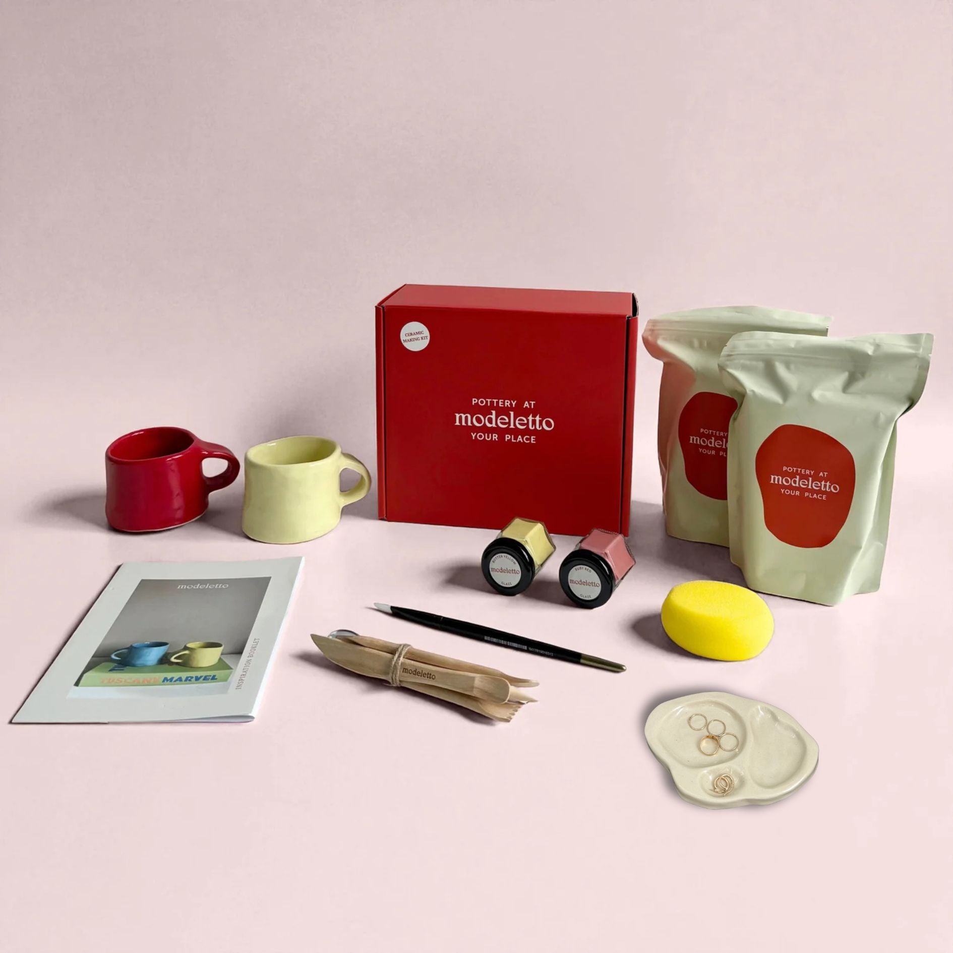 Date-night ceramic pottery kit BUNDLE