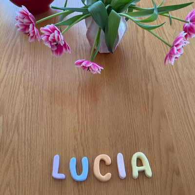 Nursery room letters air-dry pottery kit